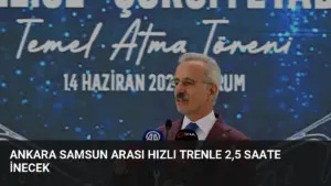 Ankara Samsun Arası Hızlı Trenle 2,5 Saate İnecek
