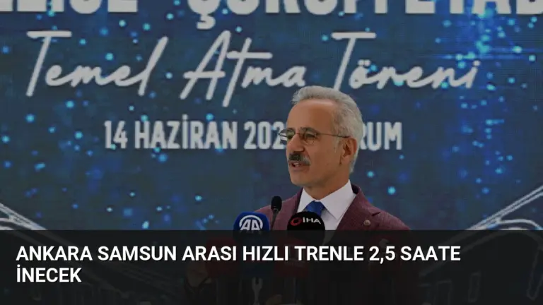 Ankara Samsun Arası Hızlı Trenle 2,5 Saate İnecek