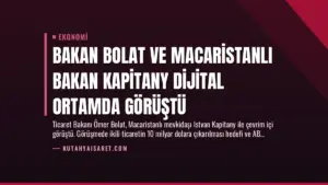 Bakan Bolat ve Macaristanlı Bakan Kapitany Dijital Ortamda Görüştü