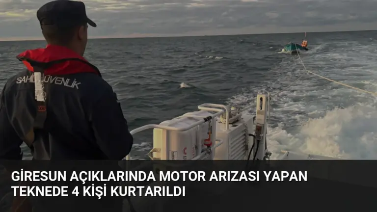 Giresun Açıklarında Motor Arızası Yapan Teknede 4 Kişi Kurtarıldı