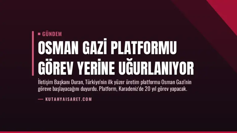 Osman Gazi Platformu Görev Yerine Uğurlanıyor