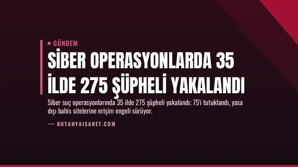Siber Operasyonlarda 35 İlde 275 Şüpheli Yakalandı