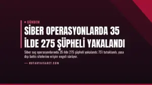 Siber Operasyonlarda 35 İlde 275 Şüpheli Yakalandı