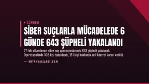 Siber Suçlarla Mücadelede 6 Günde 643 Şüpheli Yakalandı
