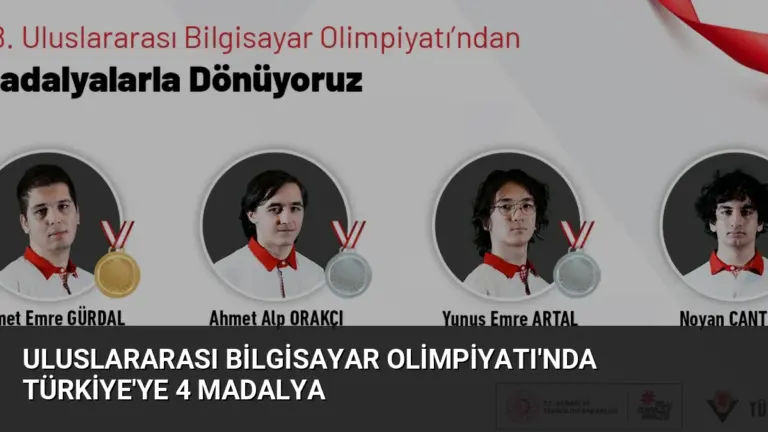 Uluslararası Bilgisayar Olimpiyatı’nda Türkiye’ye 4 Madalya